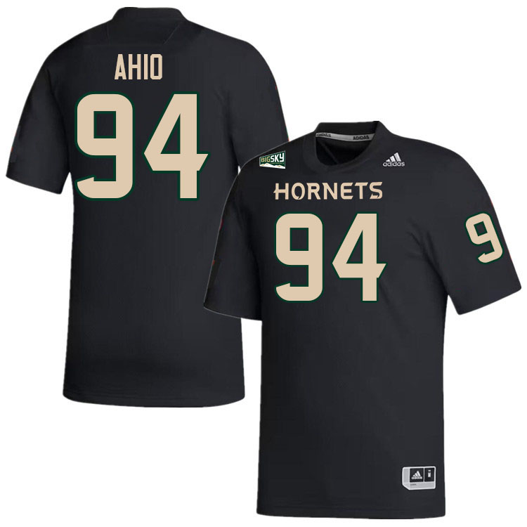 Sacramento State Hornets #94 Ben Ahio College Football Jerseys Stitched Sale-Black